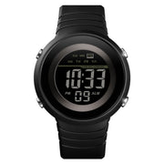 SKMEI 1497 Fashion Simple Backlight Single Display Electronic Watch Timing Alarm Watch(Black )