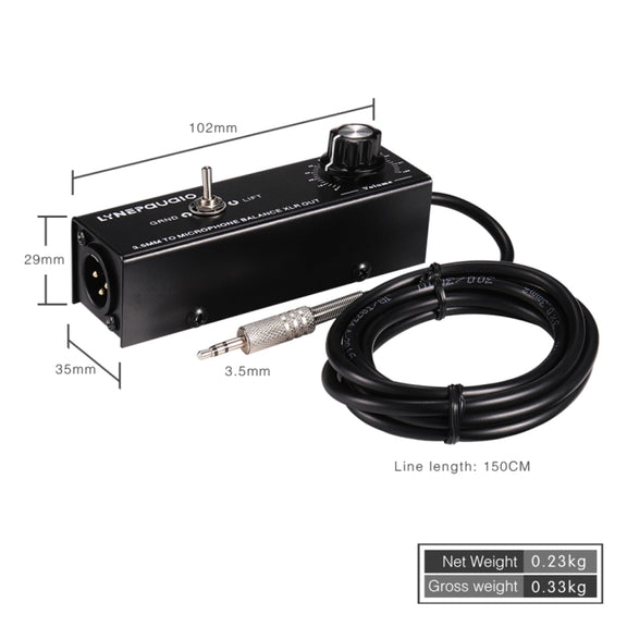 B012 Professional Stereo Signal Converted to Microphone Balanced Signal Output
