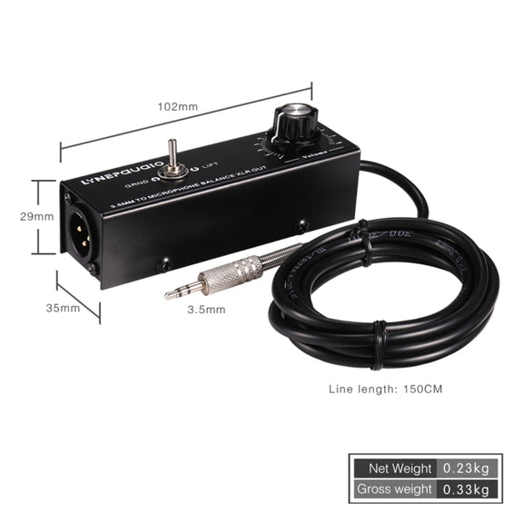 B012 Professional Stereo Signal Converted to Microphone Balanced Signal Output