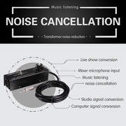 B012 Professional Stereo Signal Converted to Microphone Balanced Signal Output