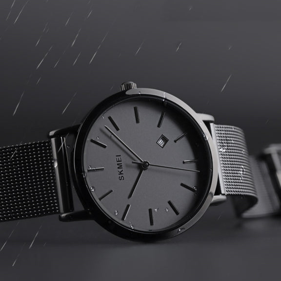 SKMEI 1530 Fashion Europe And America Simple Business Women Wristwatch Elegant Thin Female Student Quartz Watch(Black)