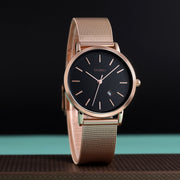 SKMEI 1530 Fashion Europe And America Simple Business Women Wristwatch Elegant Thin Female Student Quartz Watch(Rose Gold)
