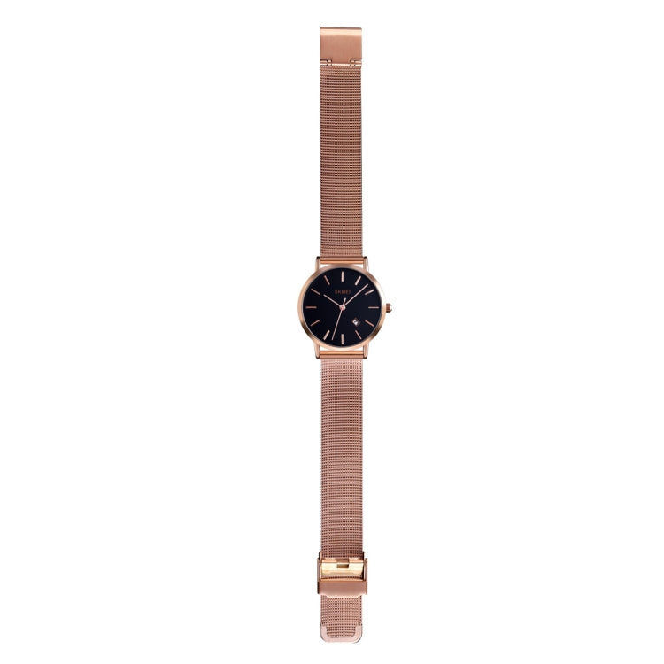 SKMEI 1530 Fashion Europe And America Simple Business Women Wristwatch Elegant Thin Female Student Quartz Watch(Gold)