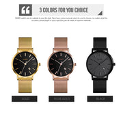 SKMEI 1530 Fashion Europe And America Simple Business Women Wristwatch Elegant Thin Female Student Quartz Watch(Gold)