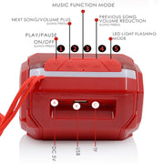 T&G TG162 LED Stereo Portable Bluetooth Speaker Mini Wireless Speaker Subwoofer(Blue)