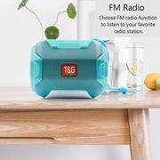 T&G TG162 LED Stereo Portable Bluetooth Speaker Mini Wireless Speaker Subwoofer(Blue)