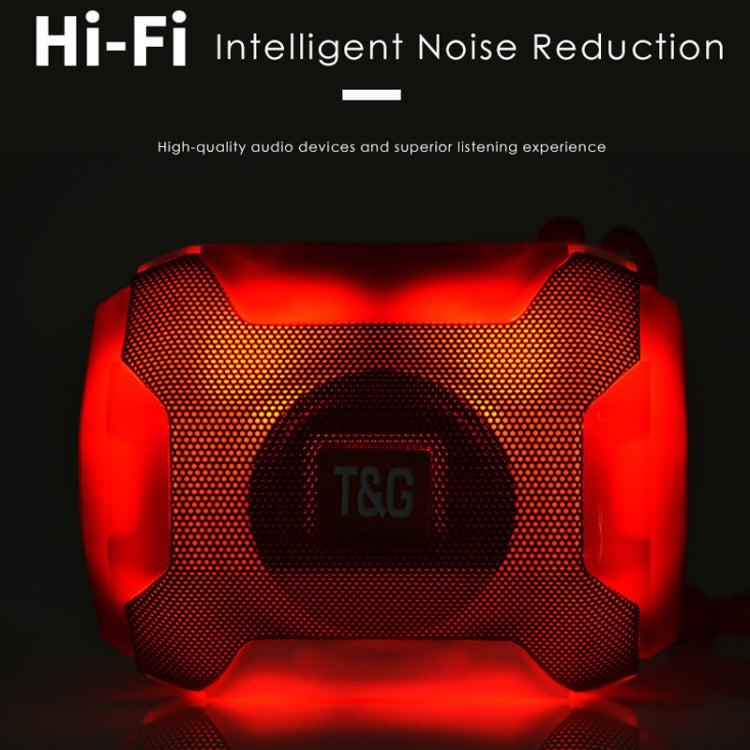 T&G TG162 LED Stereo Portable Bluetooth Speaker Mini Wireless Speaker Subwoofer(Blue)