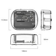 ORICO 6239C3 2.5/3.5inch 2 Bay Transparent Type-C Hard Drive Dock