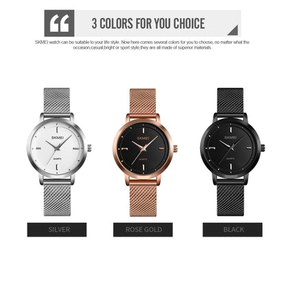 SKMEI 1528 Simple Fashion Lady Watch Casual Netting Scale(Black) - free shipping - PMC Jewellery - Order now!