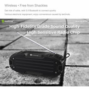 New Rixing NR907 Portable Stereo Surround Soundbar Bluetooth Speaker with Microphone, Support TF Card FM(Orange)