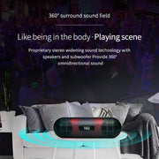 T&G TG148 Portable Stereo Audio Super Bass LED Lantern Pill Wireless Bluetooth Speaker(Black)