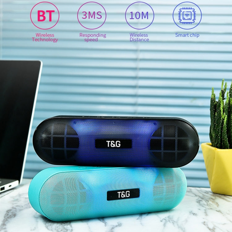 T&G TG148 Portable Stereo Audio Super Bass LED Lantern Pill Wireless Bluetooth Speaker(Red)