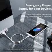 ORICO  MH4PU-P Aluminum Alloy 4 Ports USB3.0 Clip-type HUB(Silver)