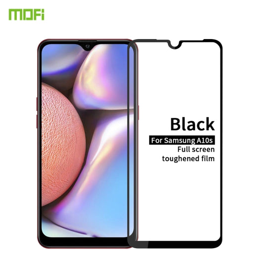 For Galaxy A10S MOFI 9H 2.5D Full Screen Tempered Glass Film(Black) - Galaxy Tempered Glass by MOFI | Online Shopping South Africa | PMC Jewellery | Buy Now Pay Later Mobicred