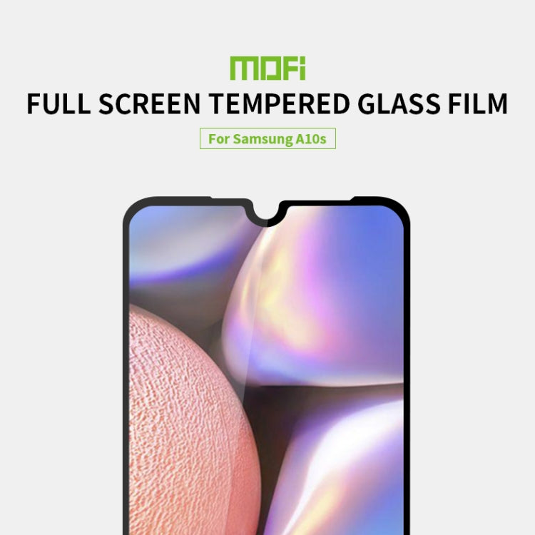 For Galaxy A10S MOFI 9H 2.5D Full Screen Tempered Glass Film(Black) - Galaxy Tempered Glass by MOFI | Online Shopping South Africa | PMC Jewellery | Buy Now Pay Later Mobicred