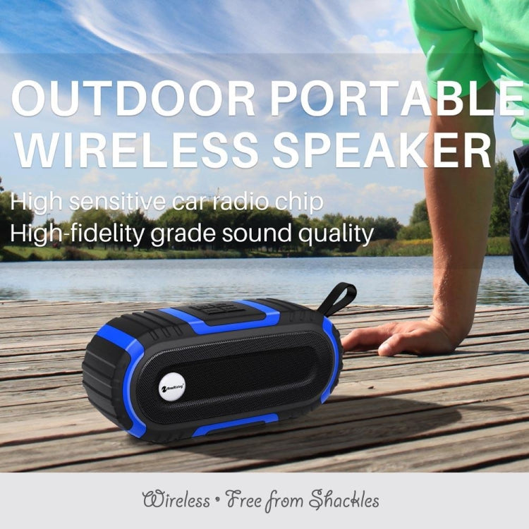 New Rixing NR5016 Wireless Portable Bluetooth Speaker Stereo Sound 10W System Music Subwoofer Column, Support TF Card, FM(Red)