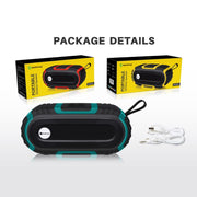New Rixing NR5016 Wireless Portable Bluetooth Speaker Stereo Sound 10W System Music Subwoofer Column, Support TF Card, FM(Green)