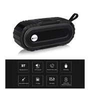 New Rixing NR5016 Wireless Portable Bluetooth Speaker Stereo Sound 10W System Music Subwoofer Column, Support TF Card, FM(Green)