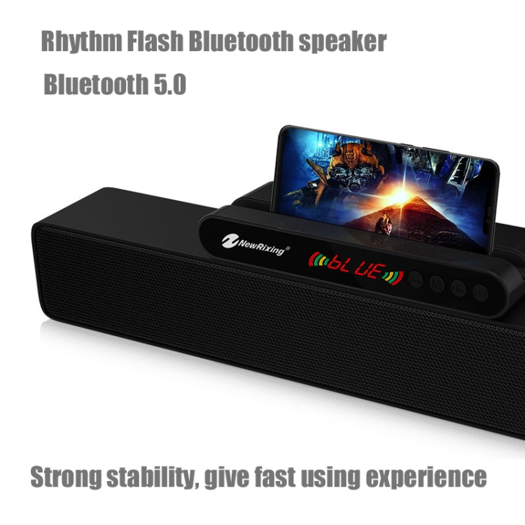 Newrixing NR-5017 LED Bluetooth Portable Speaker TWS Connection Loudspeaker Sound System 10W Stereo Surround Speaker(Rose Gold) - free shipping - PMC Jewellery - Order now!