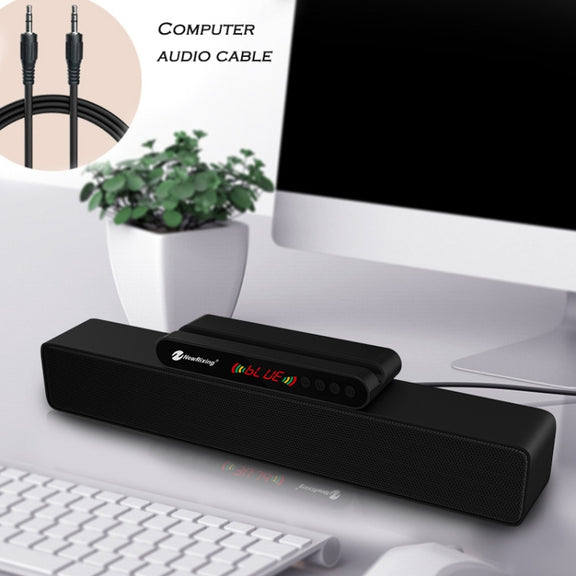 Newrixing NR-5017 LED Bluetooth Portable Speaker TWS Connection Loudspeaker Sound System 10W Stereo Surround Speaker(Silver)
