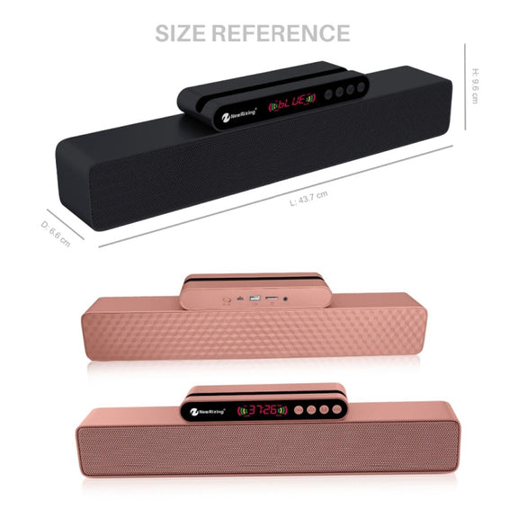 Newrixing NR-5017 LED Bluetooth Portable Speaker TWS Connection Loudspeaker Sound System 10W Stereo Surround Speaker(Silver)