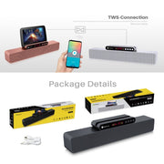 Newrixing NR-5017 LED Bluetooth Portable Speaker TWS Connection Loudspeaker Sound System 10W Stereo Surround Speaker(Silver)