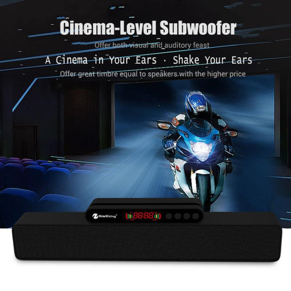 Newrixing NR-5017 LED Bluetooth Portable Speaker TWS Connection Loudspeaker Sound System 10W Stereo Surround Speaker(Silver)