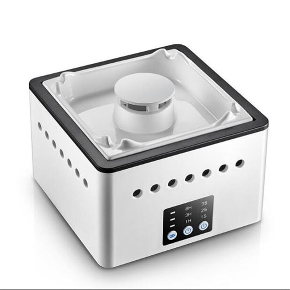 Ashtray Air Purifier Home Indoor Smoke Removal Small Desktop Anti-Secondhand Smoke Artifact(White)