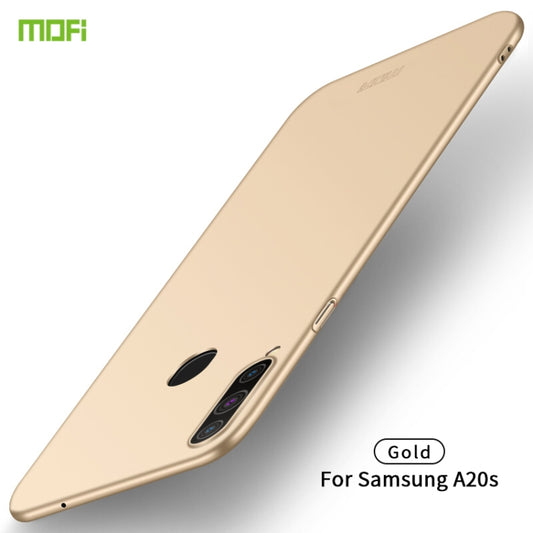 For Galaxy A20S MOFI Frosted PC Ultra-thin Hard Case(Gold) - Galaxy Phone Cases by MOFI | Online Shopping South Africa | PMC Jewellery | Buy Now Pay Later Mobicred