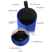 T&G TG113 Portable Bluetooth Speakers Water-resistant Stereo Outdoor Loudspeaker MP3 Bass Sound Box with FM Radio(Black)