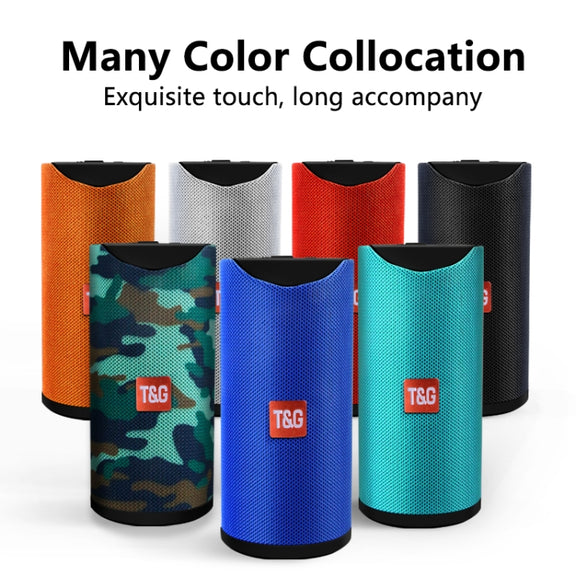 T&G TG113 Portable Bluetooth Speakers Water-resistant Stereo Outdoor Loudspeaker MP3 Bass Sound Box with FM Radio(Black)