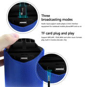 T&G TG113 Portable Bluetooth Speakers Water-resistant Stereo Outdoor Loudspeaker MP3 Bass Sound Box with FM Radio(Black)