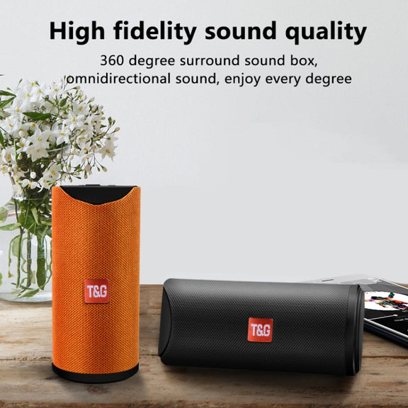 T&G TG113 Portable Bluetooth Speakers Water-resistant Stereo Outdoor Loudspeaker MP3 Bass Sound Box with FM Radio(Blue)