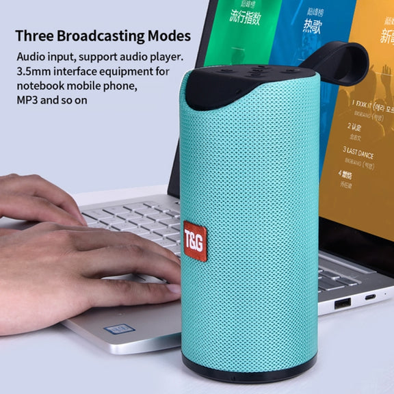T&G TG113 Portable Bluetooth Speakers Water-resistant Stereo Outdoor Loudspeaker MP3 Bass Sound Box with FM Radio(Blue)