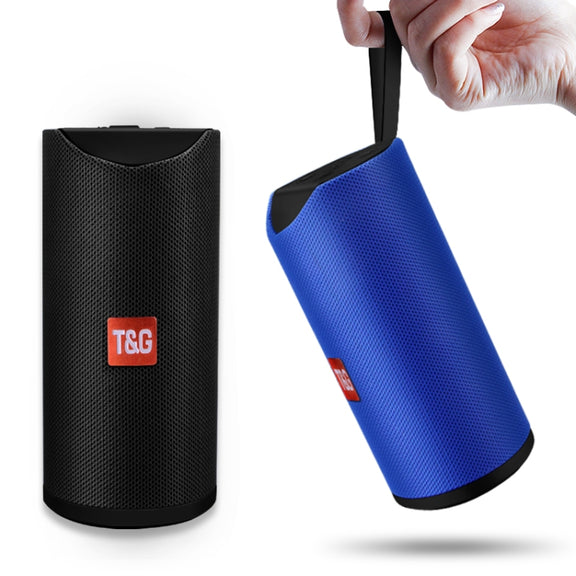 T&G TG113 Portable Bluetooth Speakers Water-resistant Stereo Outdoor Loudspeaker MP3 Bass Sound Box with FM Radio(Blue)