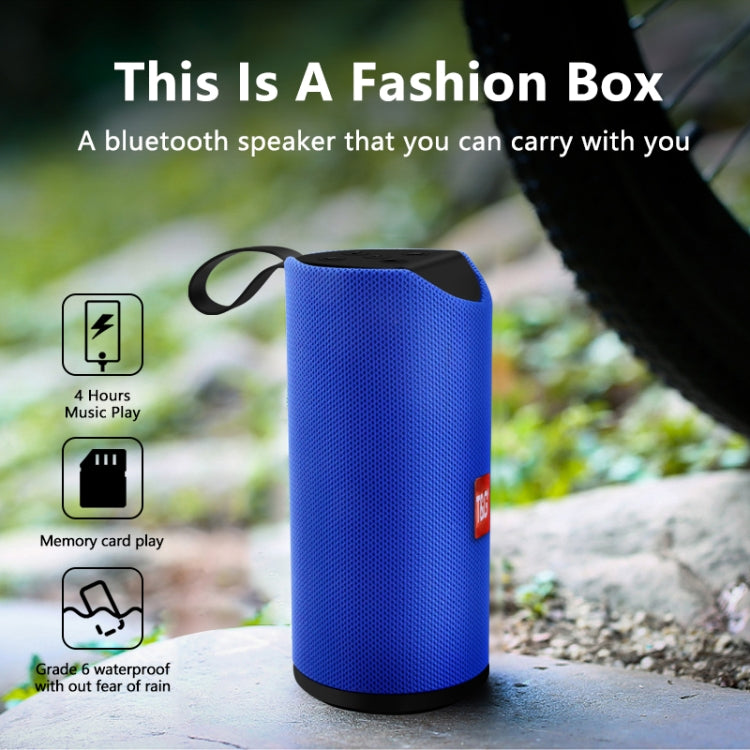 T&G TG113 Portable Bluetooth Speakers Water-resistant Stereo Outdoor Loudspeaker MP3 Bass Sound Box with FM Radio(Blue)