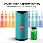 T&G TG113 Portable Bluetooth Speakers Water-resistant Stereo Outdoor Loudspeaker MP3 Bass Sound Box with FM Radio(Gray)
