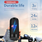 T&G TG113C Column Portable Bluetooth Mini Speaker FM Radio Water-resistant Subwoofer Phone Holder Wireless Loundpeakers(Blue)