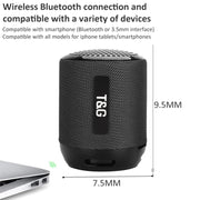 T&G TG129 Portable Wireless Music Speaker Hands-free with MIC, Support TF Card FM(Black)