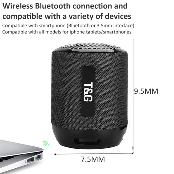T&G TG129 Portable Wireless Music Speaker Hands-free with MIC, Support TF Card FM(Green)