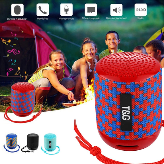 T&G TG129 Portable Wireless Music Speaker Hands-free with MIC, Support TF Card FM(Green)