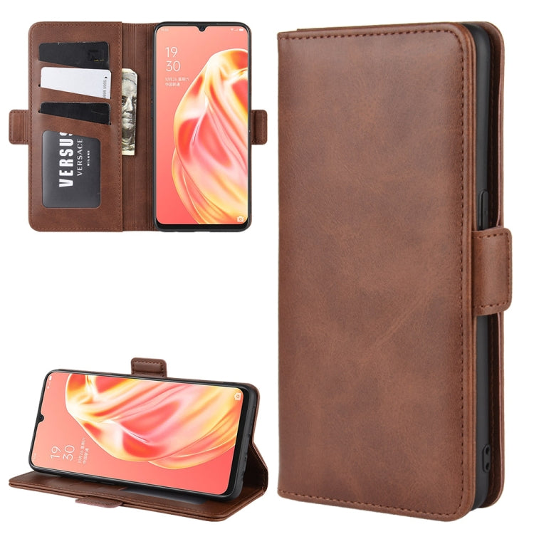 For OPPO A91 Dual-side Magnetic Buckle Horizontal Flip PU Leather Case with Holder & Card Slots & Wallet(Brown) - OPPO Cases by PMC TechLife | Online Shopping South Africa | PMC TechLife | Buy Now Pay Later Mobicred