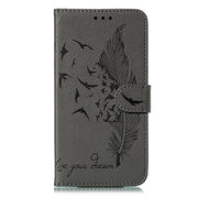 For Galaxy S20+ Litchi Texture Feather Embossing Horizontal Flip PU Leather Case with Holder & Card Slots & Wallet & Photo Frame & Lanyard(Grey)
