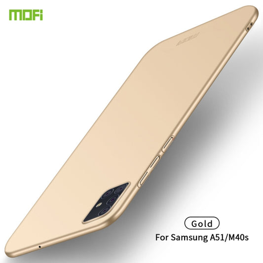 For Galaxy A51 MOFI Frosted PC Ultra-thin Hard Case(Gold) - Galaxy Phone Cases by MOFI | Online Shopping South Africa | PMC Jewellery | Buy Now Pay Later Mobicred