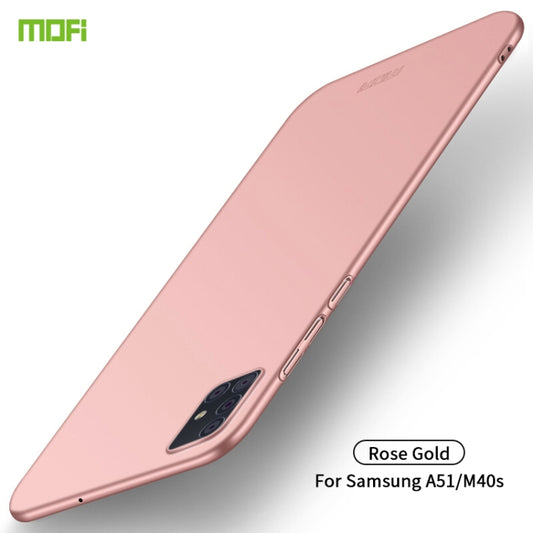 For Galaxy A51 MOFI Frosted PC Ultra-thin Hard Case(Rose Gold) - Galaxy Phone Cases by MOFI | Online Shopping South Africa | PMC Jewellery | Buy Now Pay Later Mobicred