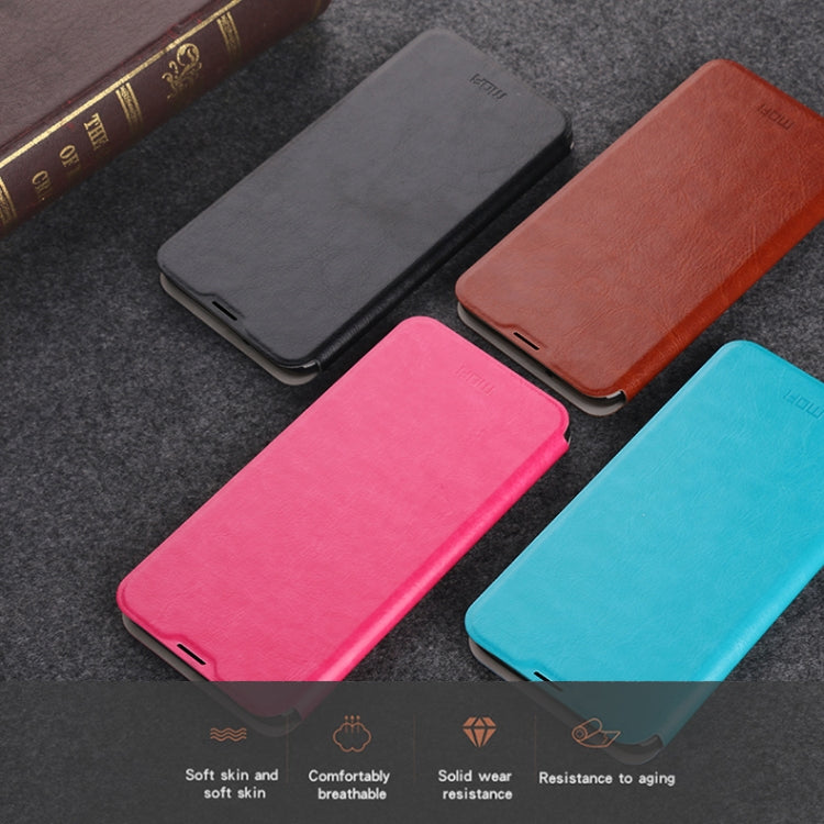 For Xiaomi Mi 10 Pro MOFI Rui Series Classical Leather Embedded Steel Plate All-inclusive Horizontal Flip PU Leather Case(Red) - Xiaomi Cases by MOFI | Online Shopping South Africa | PMC TechLife