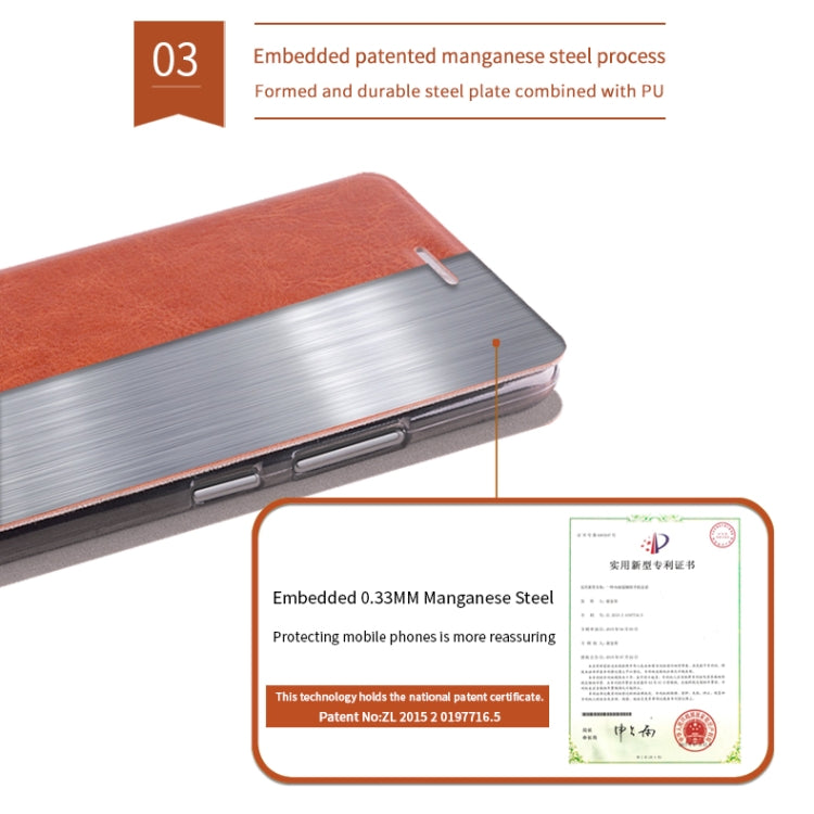 For Xiaomi Mi 10 Pro MOFI Rui Series Classical Leather Embedded Steel Plate All-inclusive Horizontal Flip PU Leather Case(Red) - Xiaomi Cases by MOFI | Online Shopping South Africa | PMC TechLife