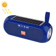 T&G TG182 Portable Column Wireless Stereo Music Box Solar Power water-resistant USB AUX FM radio super bass(Blue)