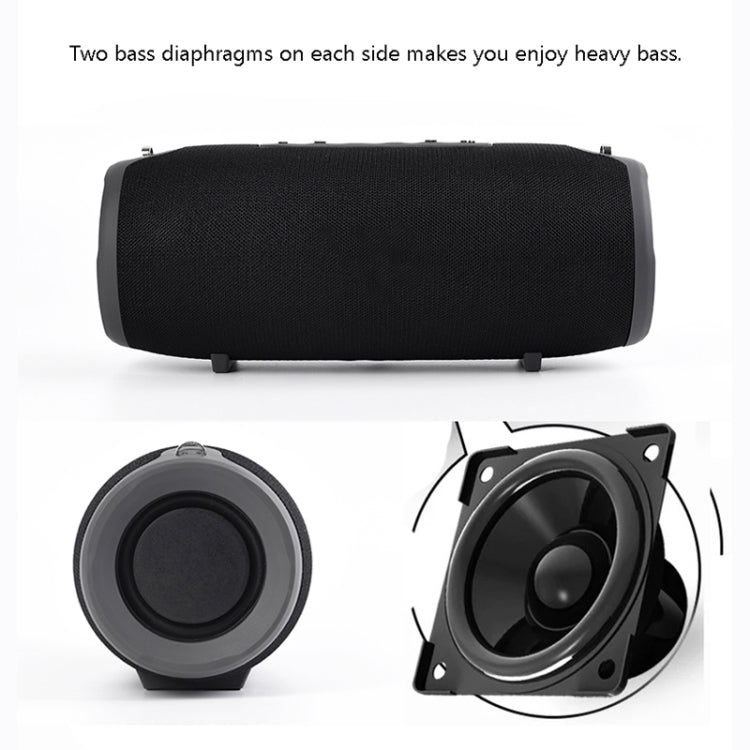 T&G 324 Portable Column Speaker 10W Bluetooth Speaker Music Player Speakers Box with FM Radio Aux TF Subwoofer Bass Speaker(Red)