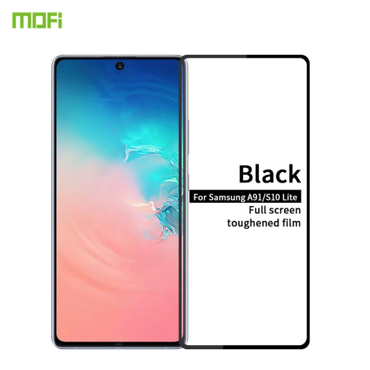For Galaxy A91 / S10 Lite MOFI 9H 2.5D Full Screen Tempered Glass Film(Black) - Galaxy Tempered Glass by MOFI | Online Shopping South Africa | PMC Jewellery | Buy Now Pay Later Mobicred